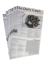 "The Daily Catch" Newspaper Greaseproof Paper (Case/1,000)