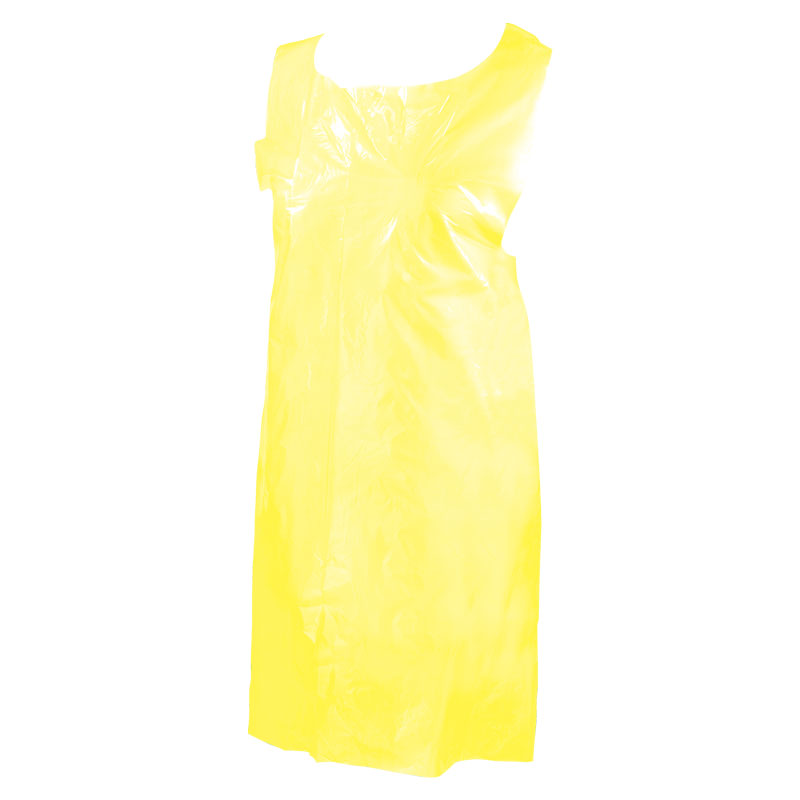 27x42" Poly Apron on Roll Yellow (5 Rolls of 200)
