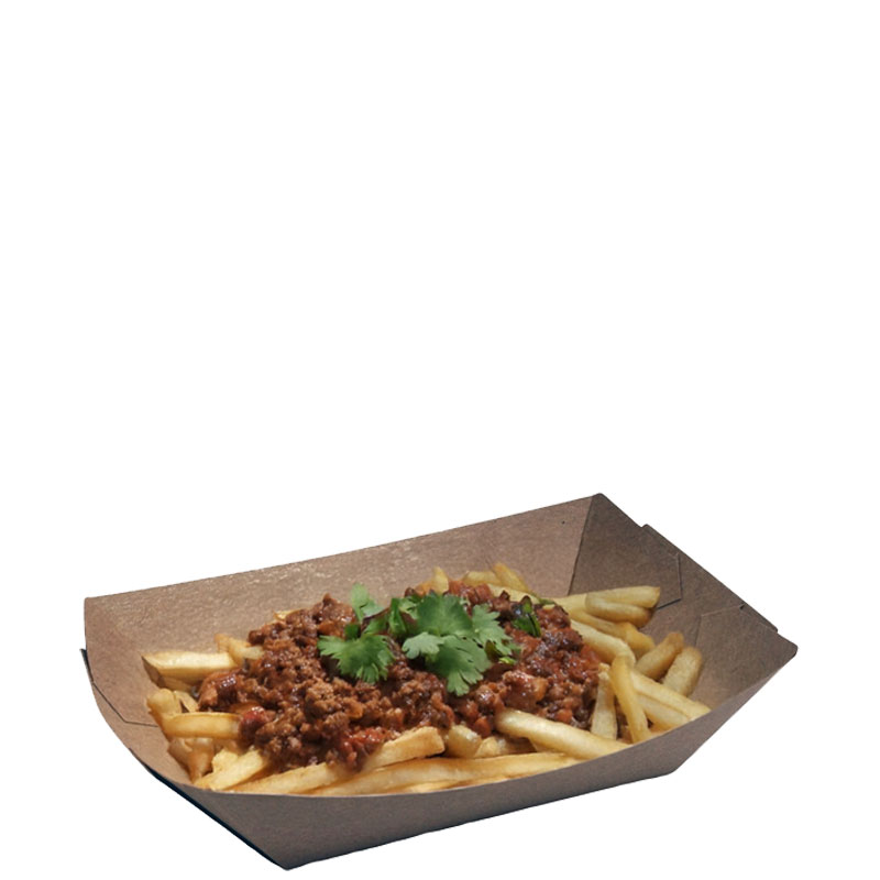 EcoCraft 2lb Brown Food Tray (Case/1,000)