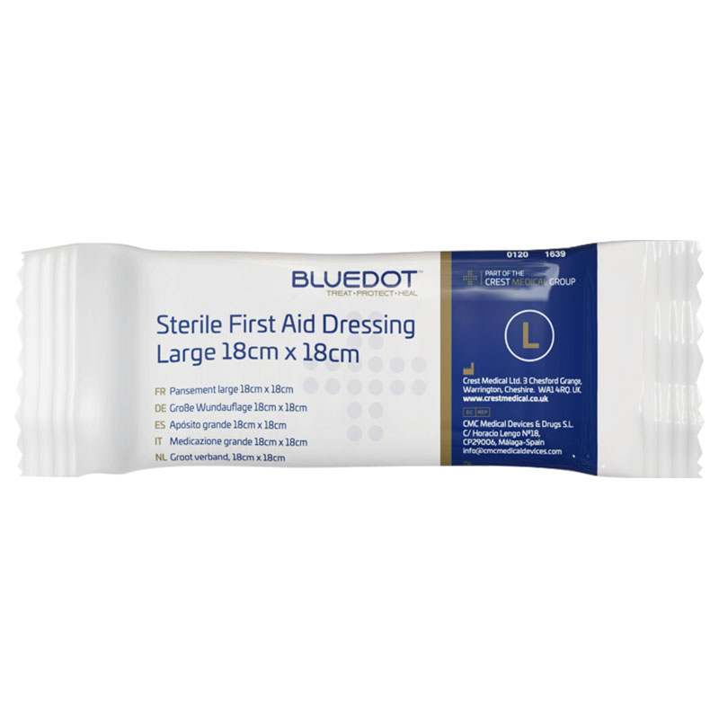 Large Sterile First Aid Dressing 18x18cm