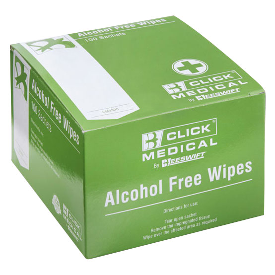 Antiseptic Alcohol Free Wipes Individually Wrapped (Case/100)