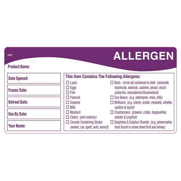 Removable Allergen Label (Roll/500)