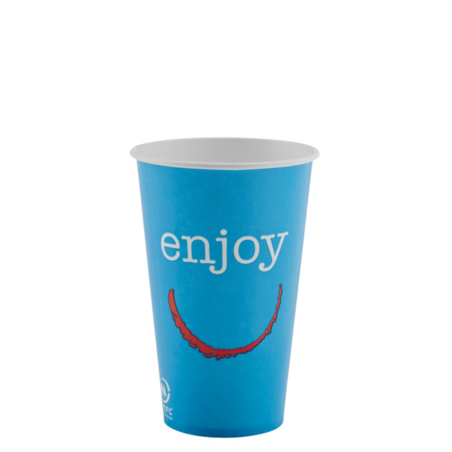 12oz 'Enjoy' Cold Paper Cups (Case/2,000)