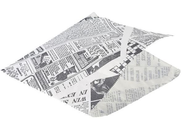 Greaseproof Newsprint Bag 17.5x17.5cm (Case/1,000)