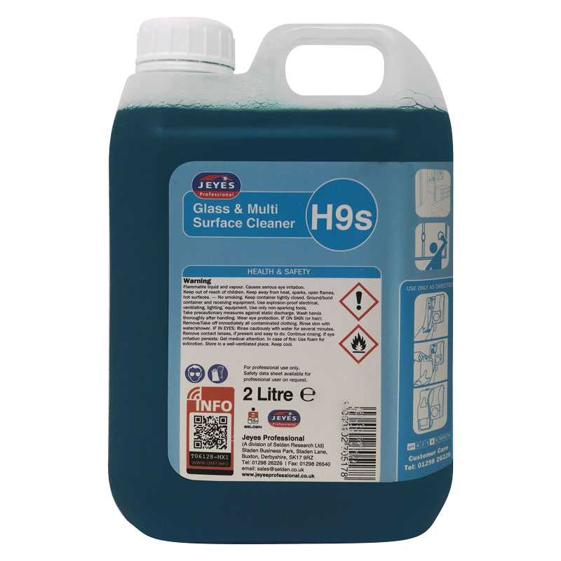 Jeyes H9 Glass & Multi Surface Cleaner Concentrate 2L (Case/2)