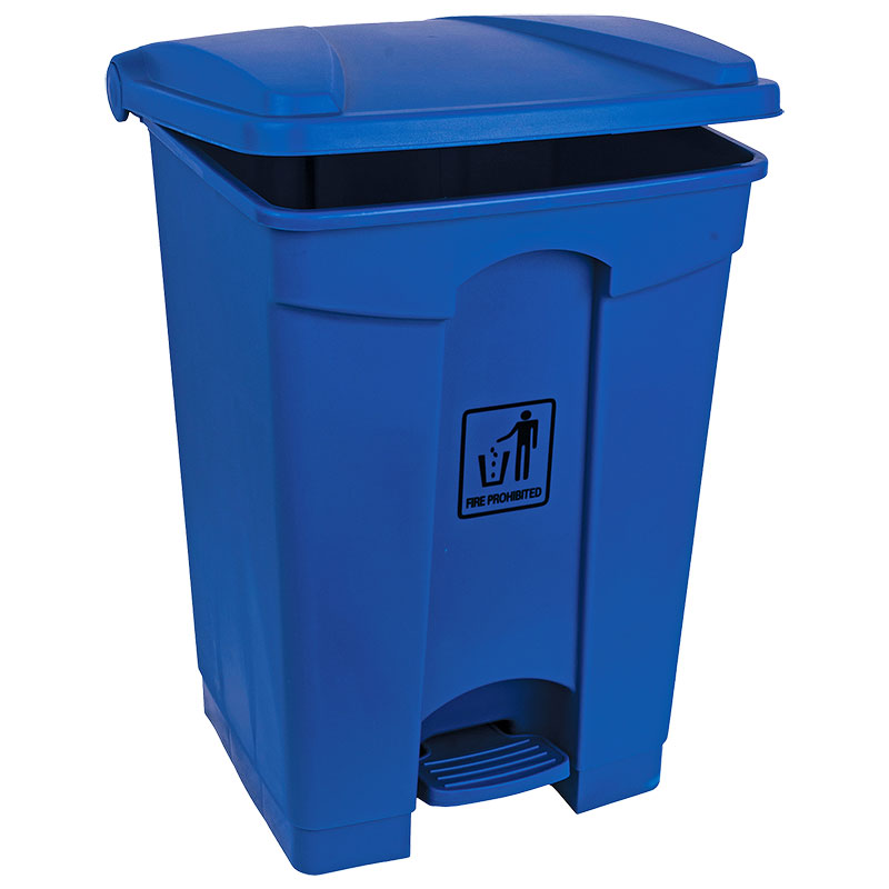 45L Blue Polypropylene Pedal Bin