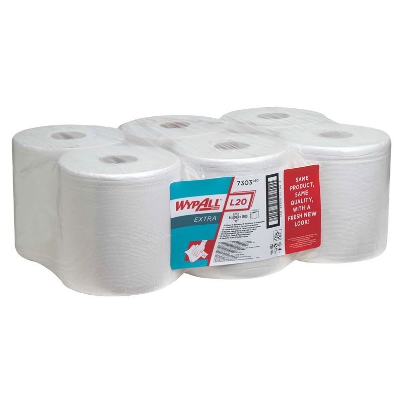 WypAll® Industrial Wiping Paper L20 Centrefeed 7303 (Case/6)