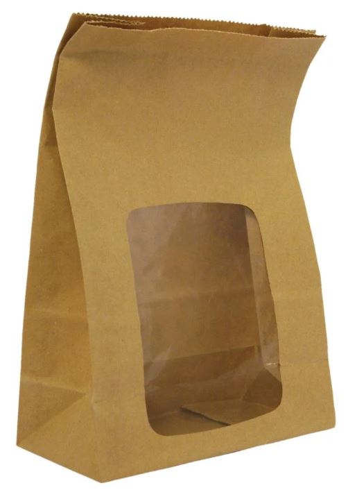 Brown Kraft Bag with Window (Case/250)