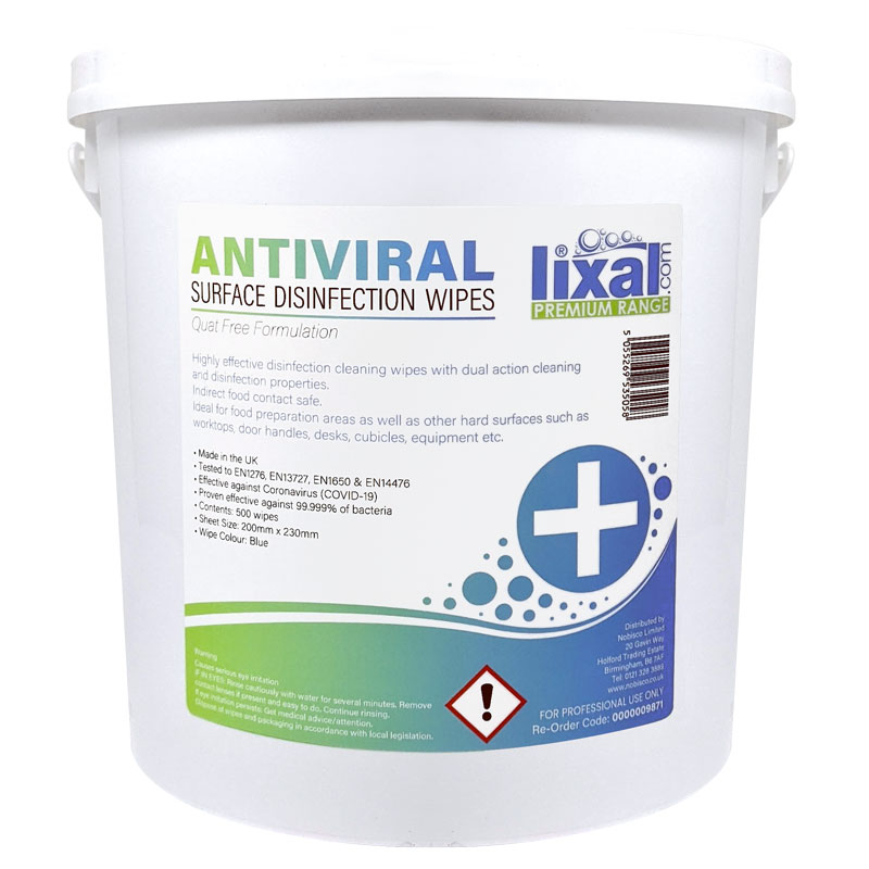 Lixal Antiviral Surface Disinfection Wipes (Tub/1,500)