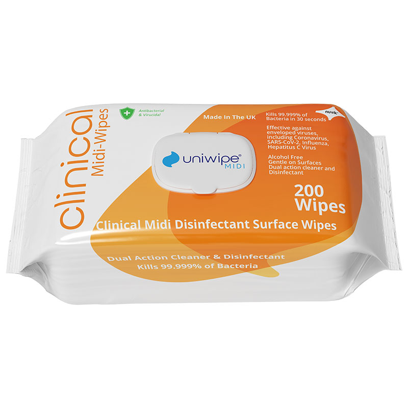 Uniwipe Clinical Disinfectant Wipes (Pack/200)