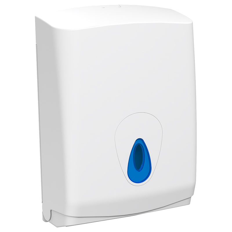 Large Folded Hand Towel Dispenser White