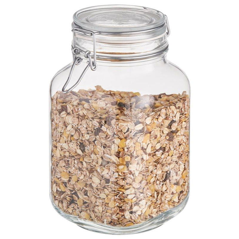 2LTR GLASS JAR WITH AIRTIGHT COVER