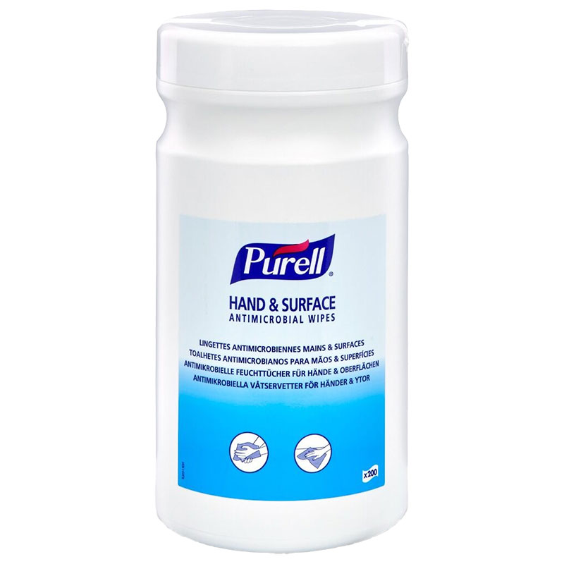 Purell Hand & Surface Antimicrobial Wipes x 200 (Case/6)