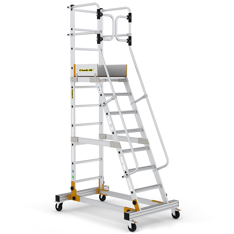 Climb-It 8 Tread Mobile Steps with Safety Gate