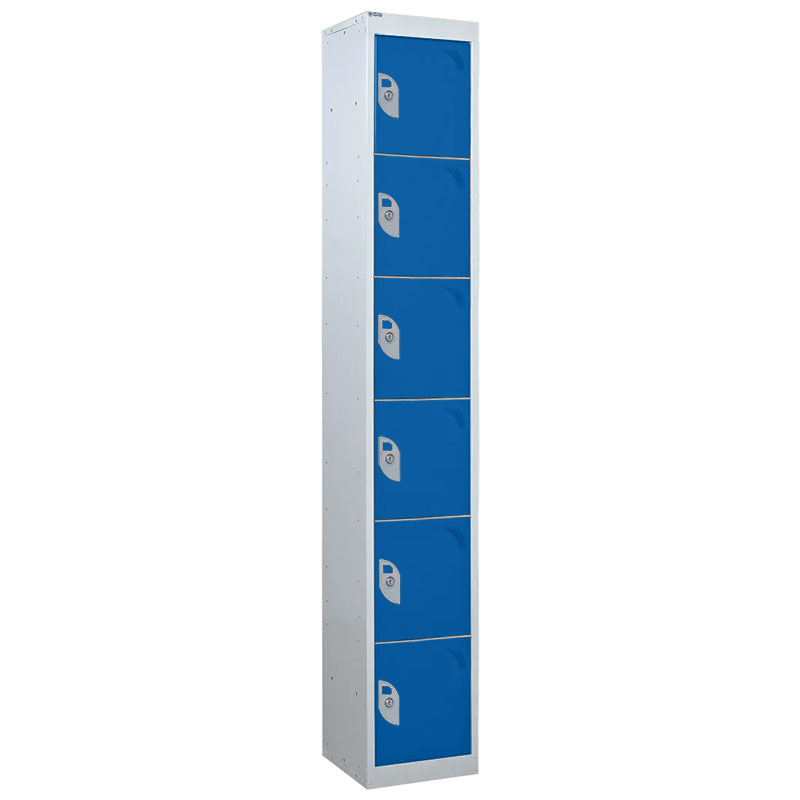 6 Tier Locker 1800x300x300mm Dark Blue
