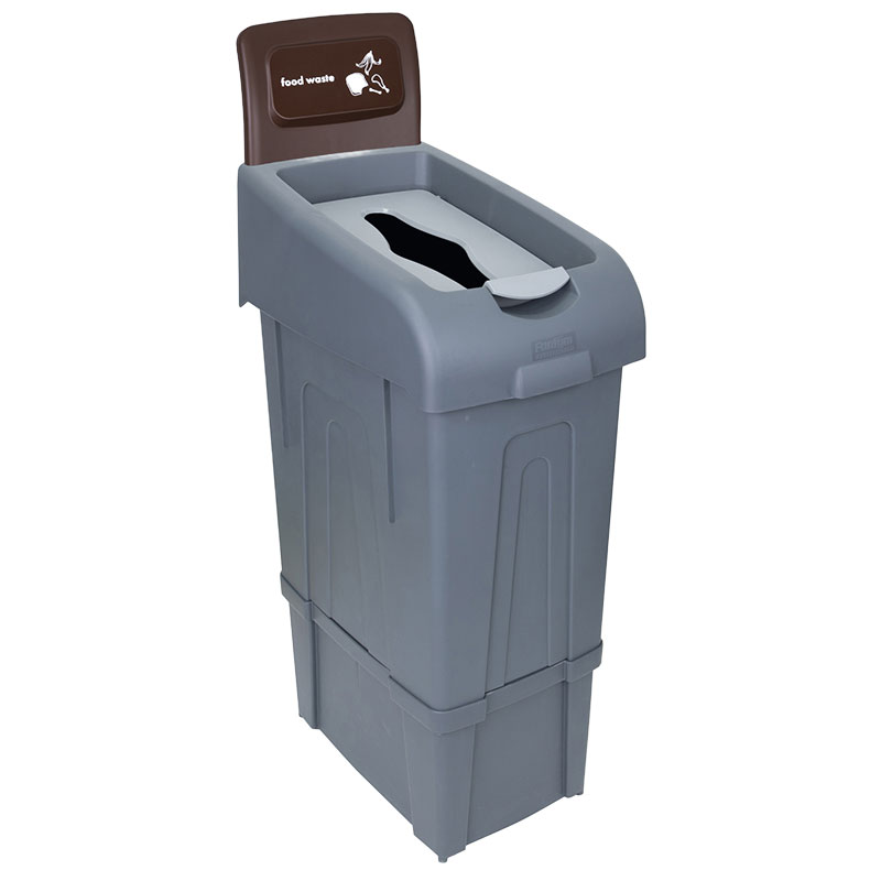 Procycle Recycling Bin, Lid & Back Panel 80L (Brown/Food)