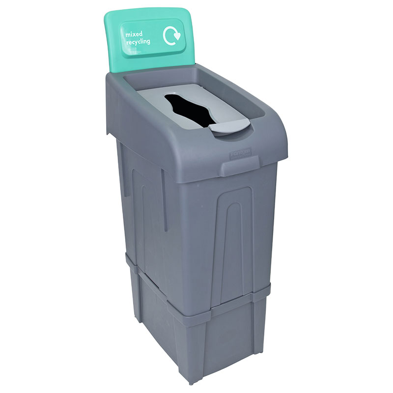 Procycle Recycling Bin, Lid & Back Panel 80L (Green/Mixed)