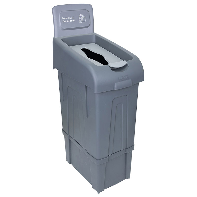 Procycle Recycling Bin, Lid & Back Panel 80L (Grey/Metal)