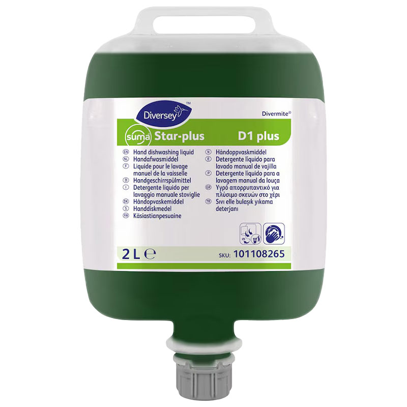 Suma Star D1+ Washing Up Liquid 2L (Case/3)