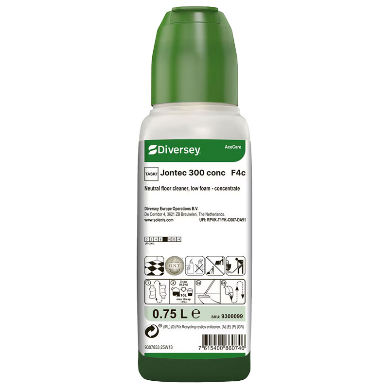 Taski Jontec 300 Low Foam Floor Cleaner 750ml (Case/6)