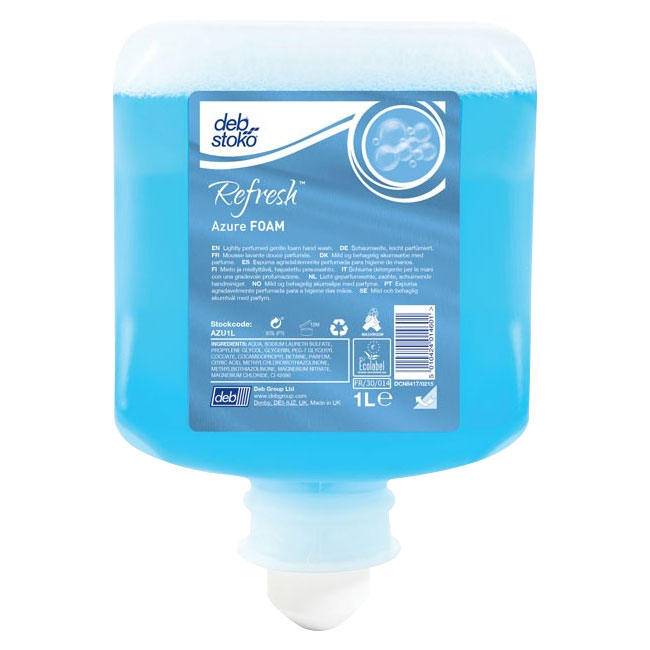 Deb Refresh Azure Luxurious Foam Soap 1L (Case/6)