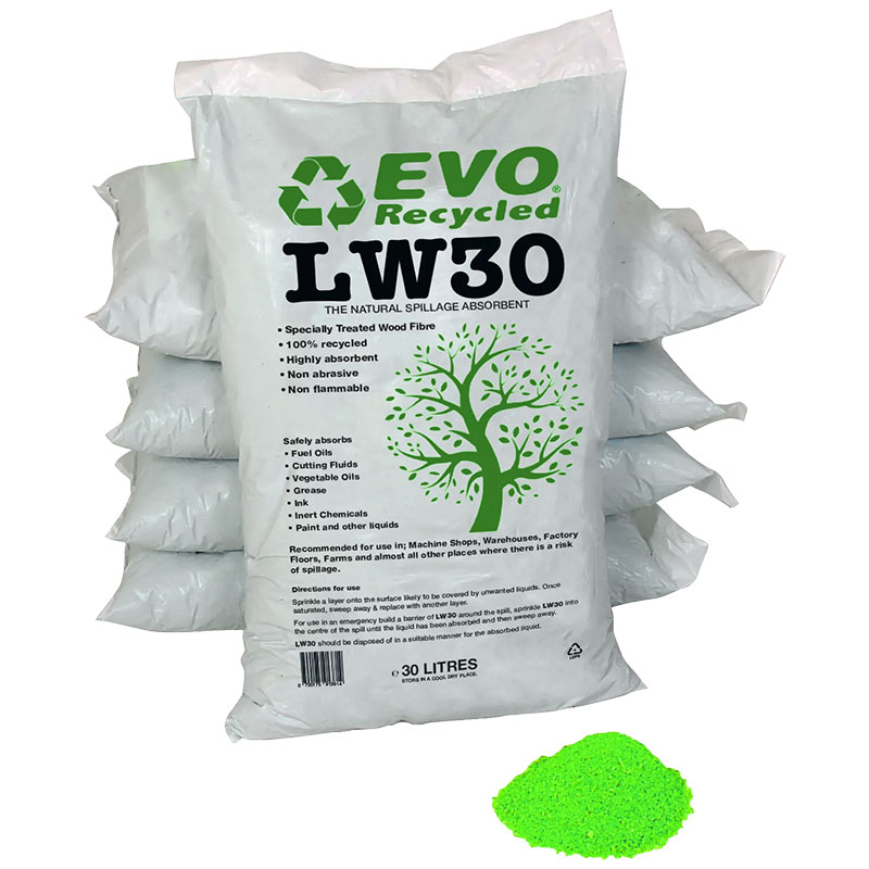 LW30 Fire Retardant Wood Fibre Absorbent 30L