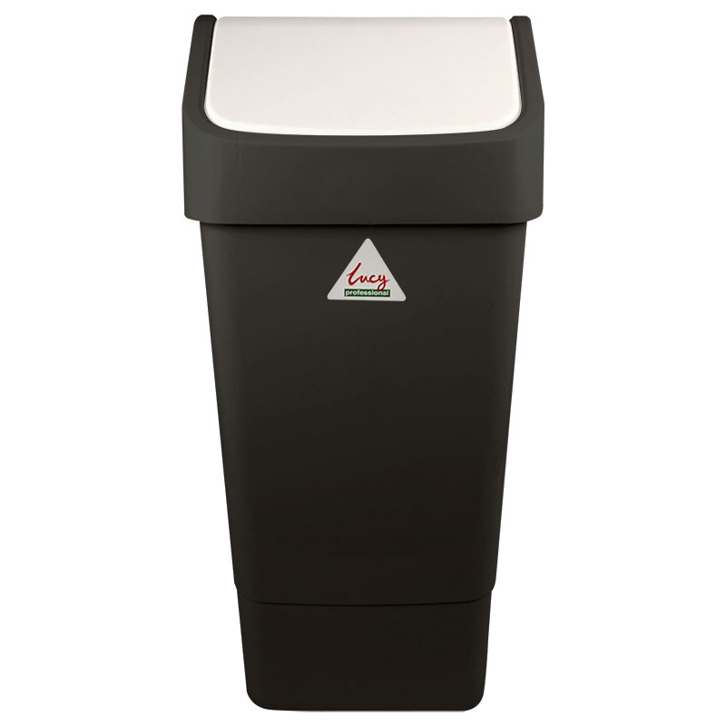 Swing Top Bin Black 50L
