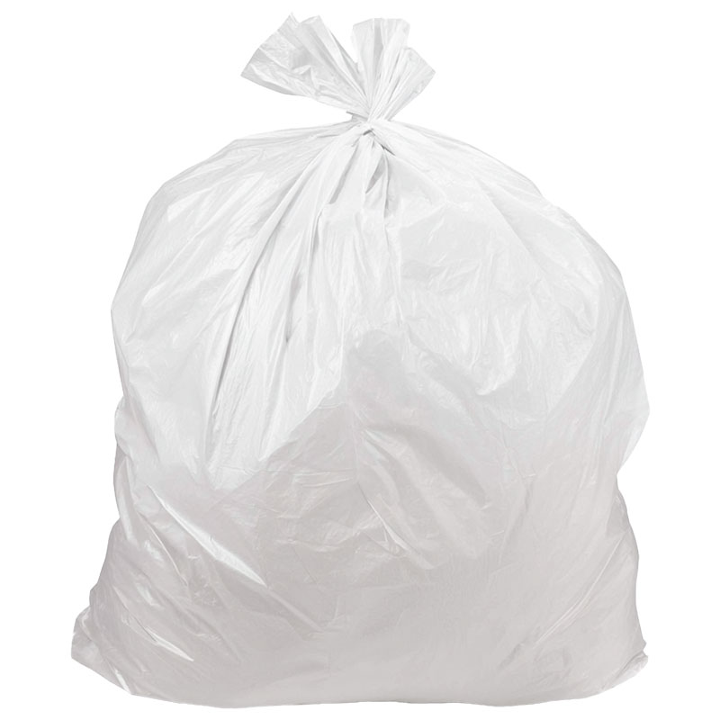 Heavy Duty Square Bin Liners White 15x24x24" (Case/1,000)