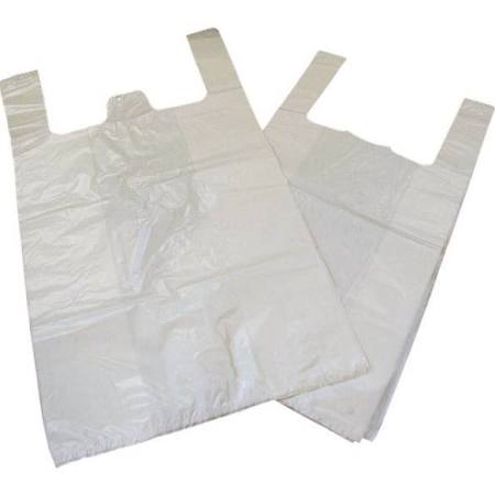 7.5x12.5x17.5" White Vest Carrier Bag (Case/100)