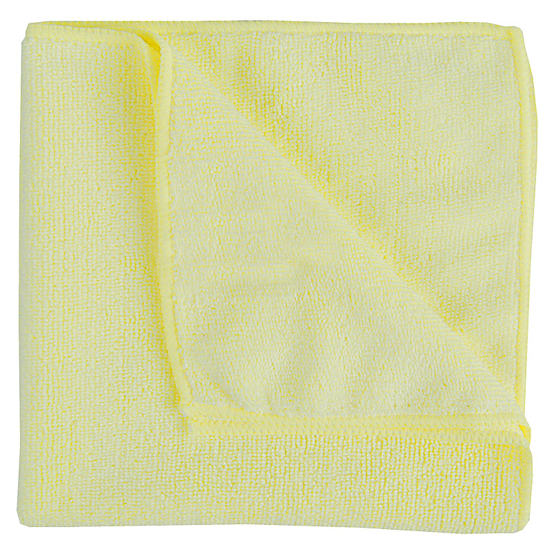 Heavyweight Microfibre Cloths Yellow (Pack/10)