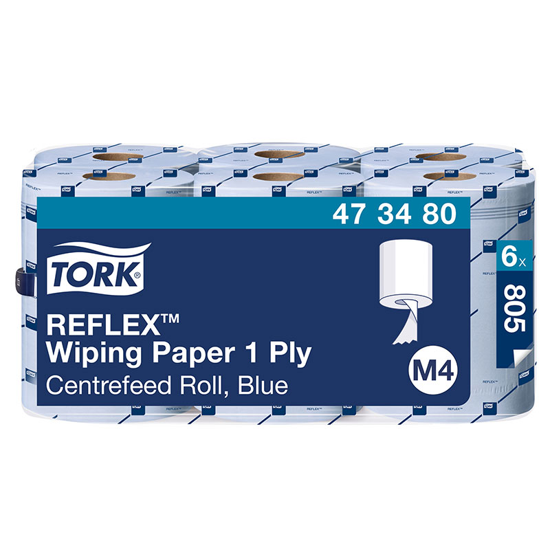 Tork Reflex™ Wiping Paper Towel Plus Blue M4 473263 (Case/6)