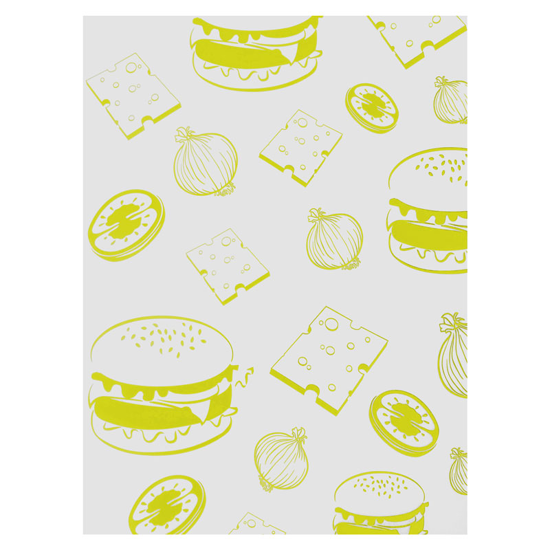 Yellow Burger Wraps 250mm x 320mm (Case/1,000)