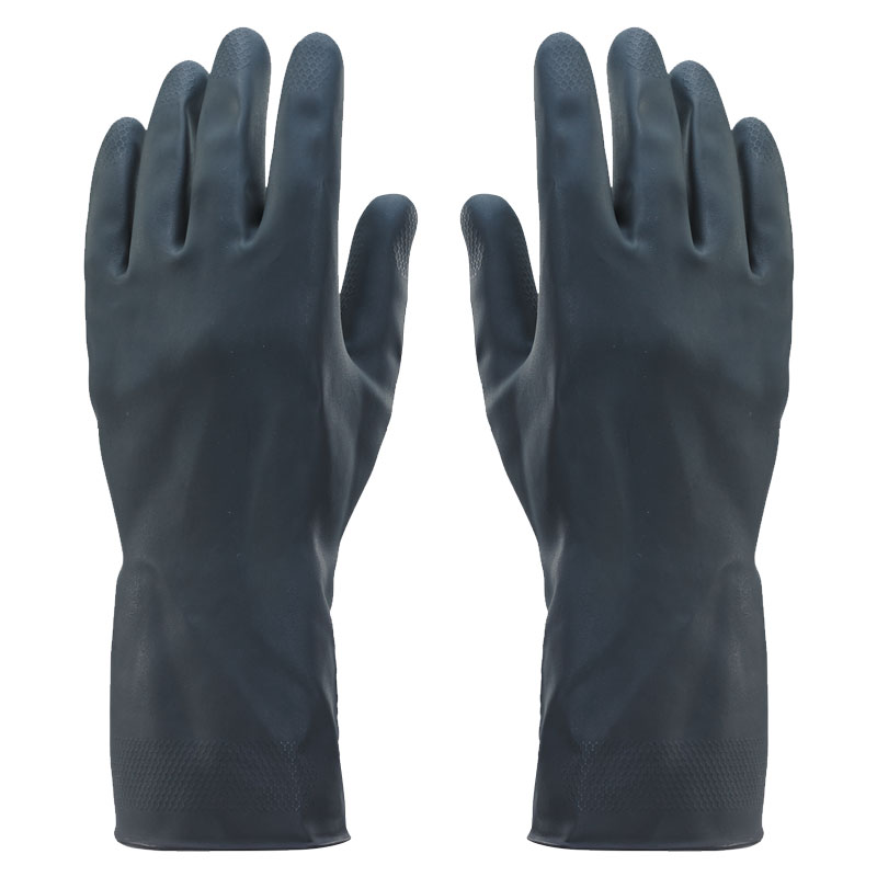 Black Heavyweight Flock Lined Glove Size 9