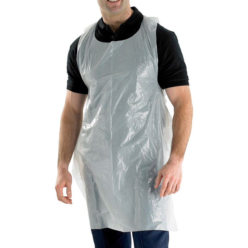 White Disposable Poly Aprons (Pack/100)