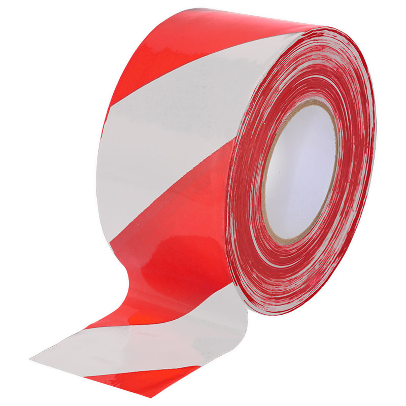 Red & White Barrier Tape 75mm x 500m 