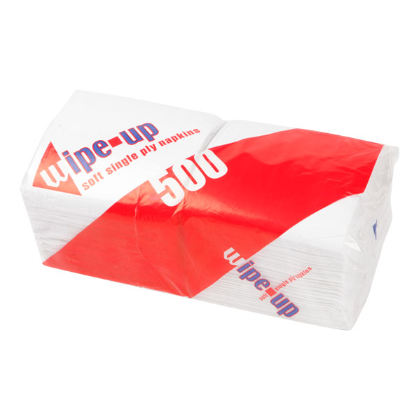 1ply Soft White Napkins 30cm Wipe Up (Case/5,000)