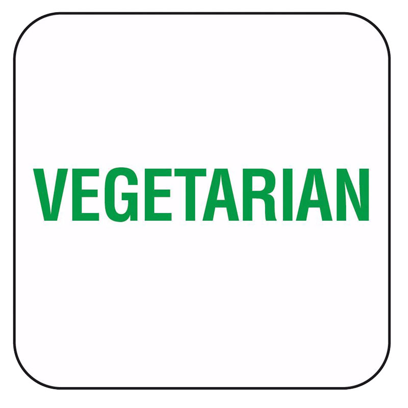 Vegetarian Labels 25mm (Roll/1,000)