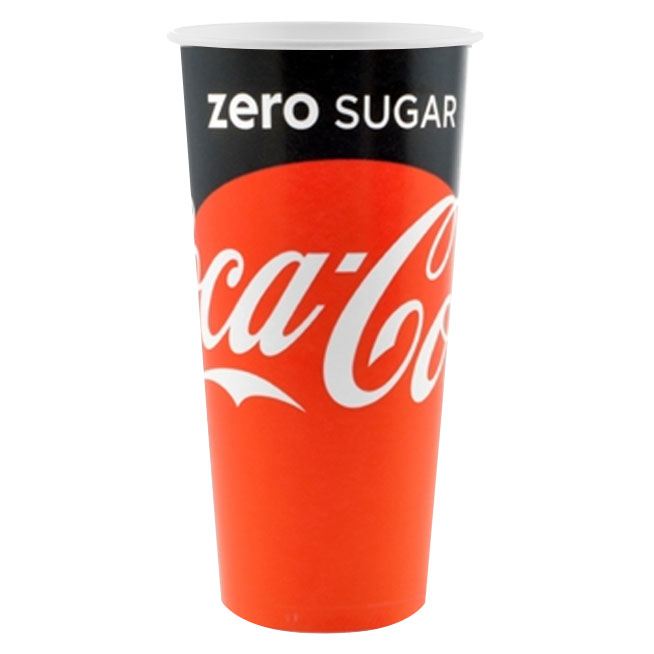 22oz 'Coke Zero' Cold Paper Cups (Case/1,000)