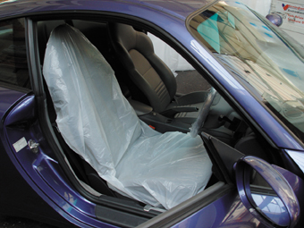 White Polythene Seat Covers (4 Rolls of 100)