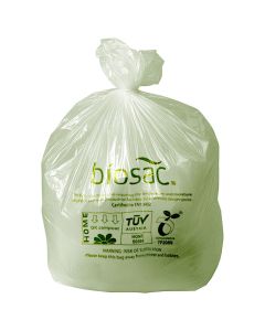25L BIOSAC COMPOSTABLE SACKS GREEN TINT 600 X 600MM (x500)