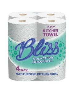 KING KARAN? White 6 X Paper Rolls - 2 Ply Embossed Centre Feed - Hand Kitchen Towel Tissue Rolls On - View #2